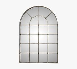 Jaycee Windowpane Arched Wall Mirror | Pottery Barn (US)