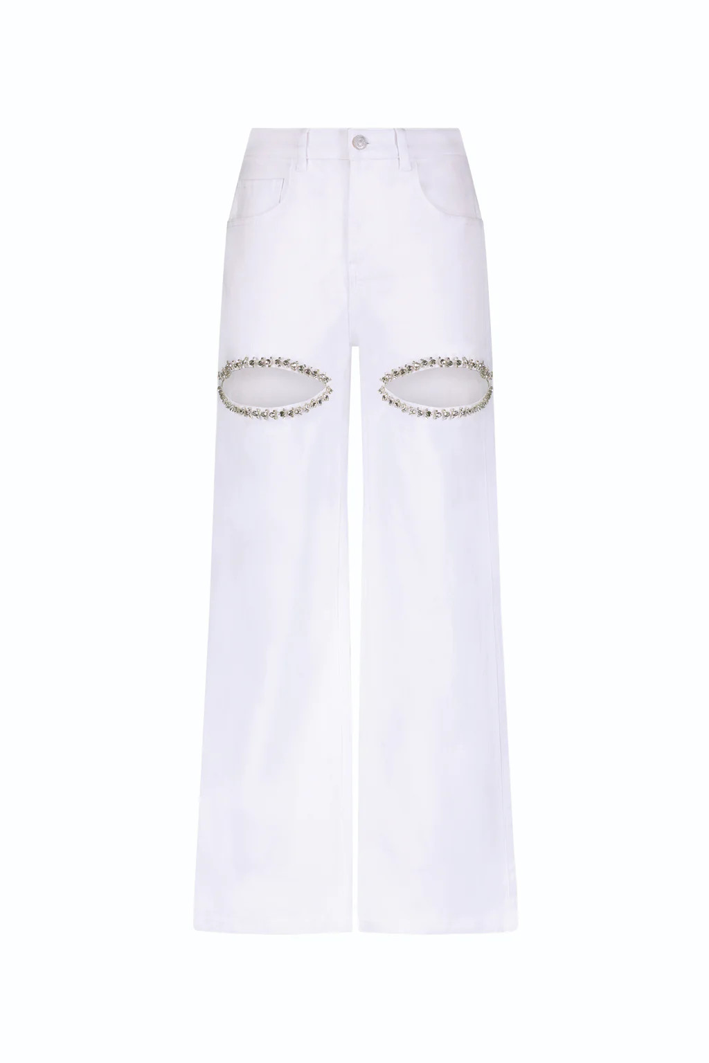 Ivanka Crystal Jean - White | The Noli Shop