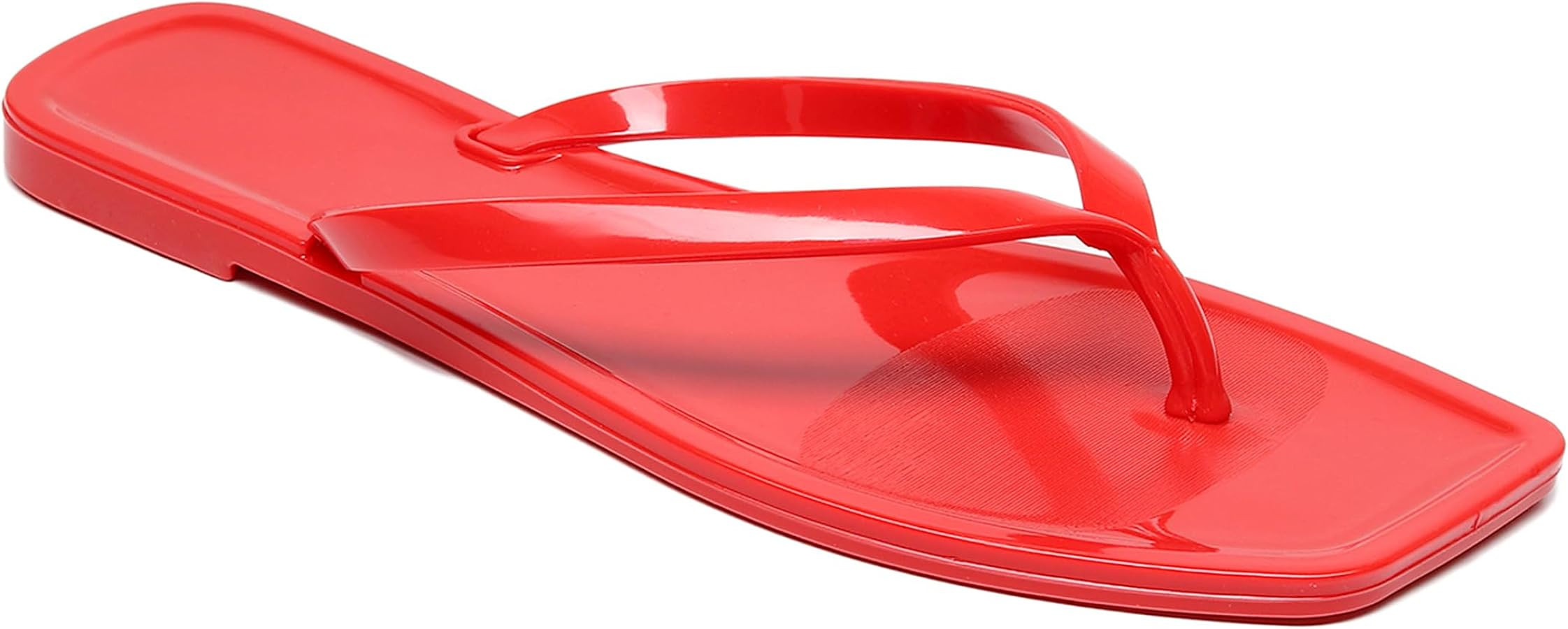 Womens Flip Flops Thong Sandals Jelly Shoes Flat for Ladies Slides Black Slippers Size 9 Slip On ... | Amazon (US)