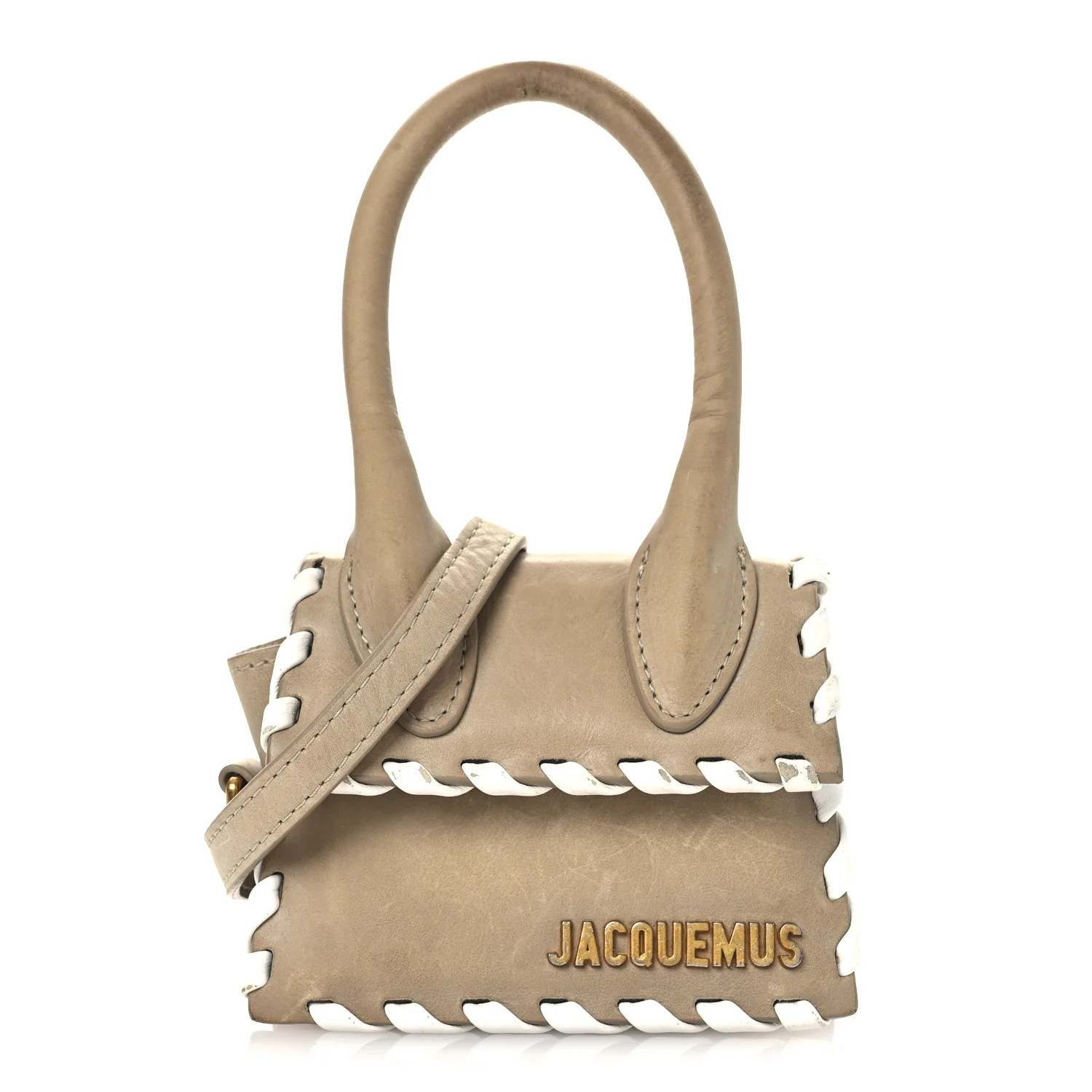 Calfskin Le Chiquito Whipstitch  Beige | FASHIONPHILE (US)