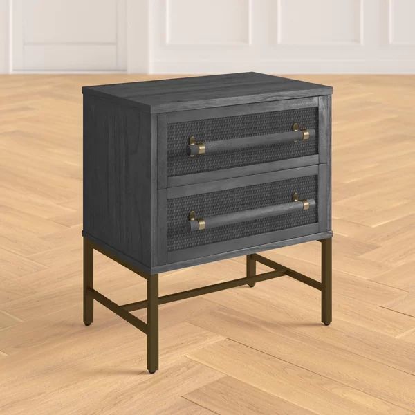 Sophia 2 Drawer Rattan Nightstand | Wayfair North America