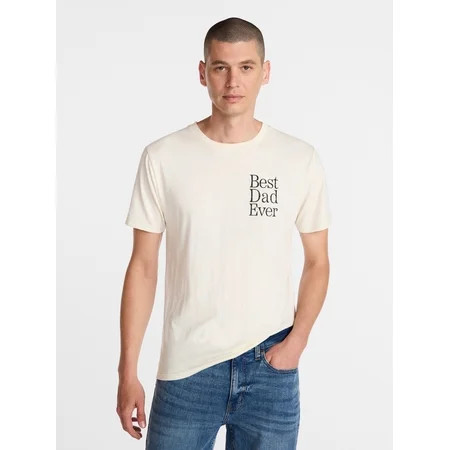 Father s Day Men s Best Dad Ever Chest Graphic Tee by Way to Celebrate Sizes XS-5XL | Walmart (US)