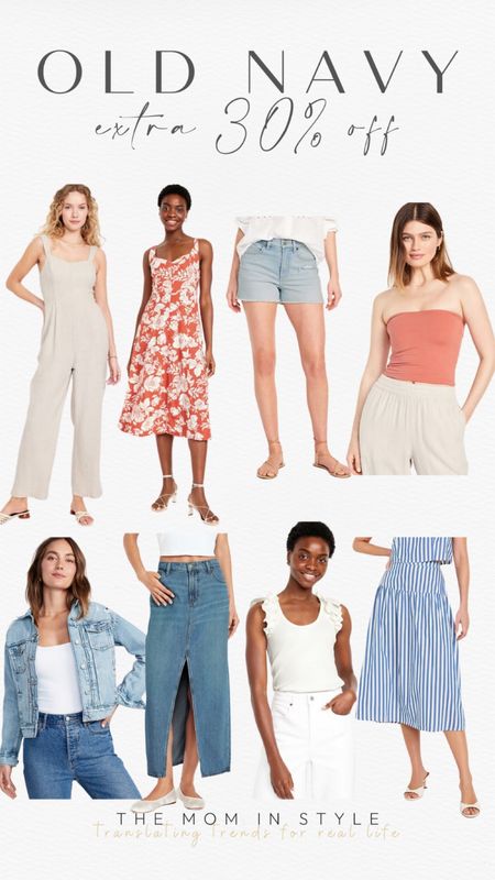 Old Navy extra 30% off, old navy sale, jumpsuits, denim shorts, denim jacket, denim skirt 

#LTKfindsunder50 #LTKsalealert #LTKfindsunder100