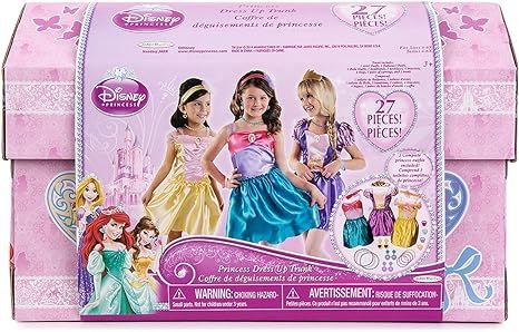 Disney Princess - 27 Piece Dress Up Trunk with Accessories - Ariel, Rapunzel, & Belle. | Amazon (US)