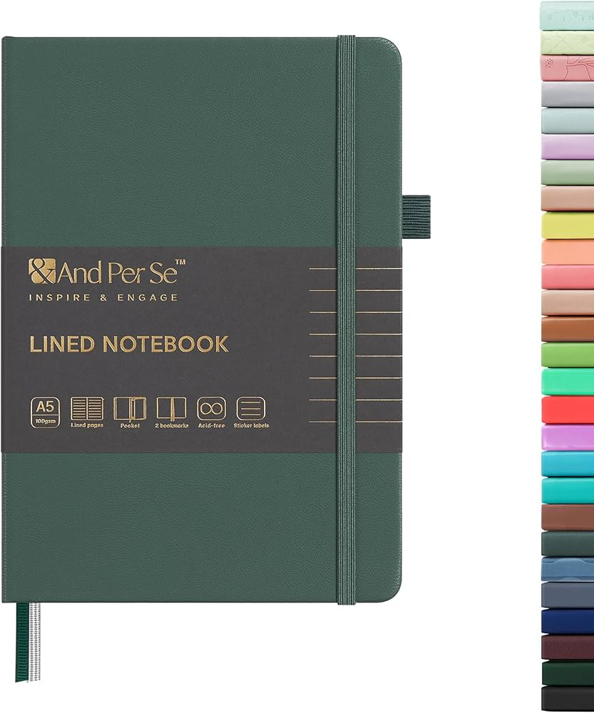 &And Per Se Lined Journal Notebook, 160 Pages, A5 5.7 x 8 inches College Ruled Thick Paper Notebo... | Amazon (US)