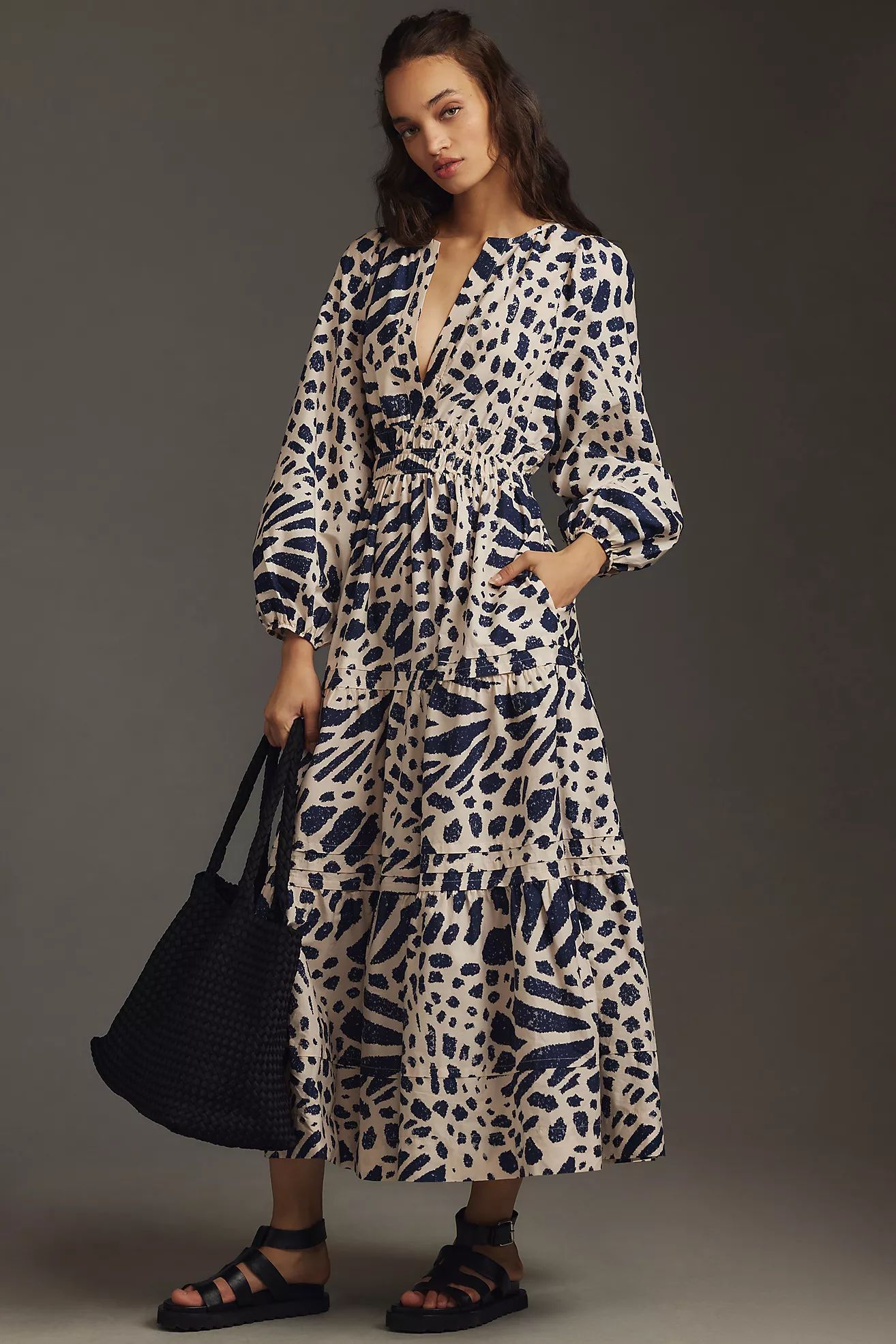 The Somerset Long-Sleeve Maxi Dress: Poplin Edition | Anthropologie (US)
