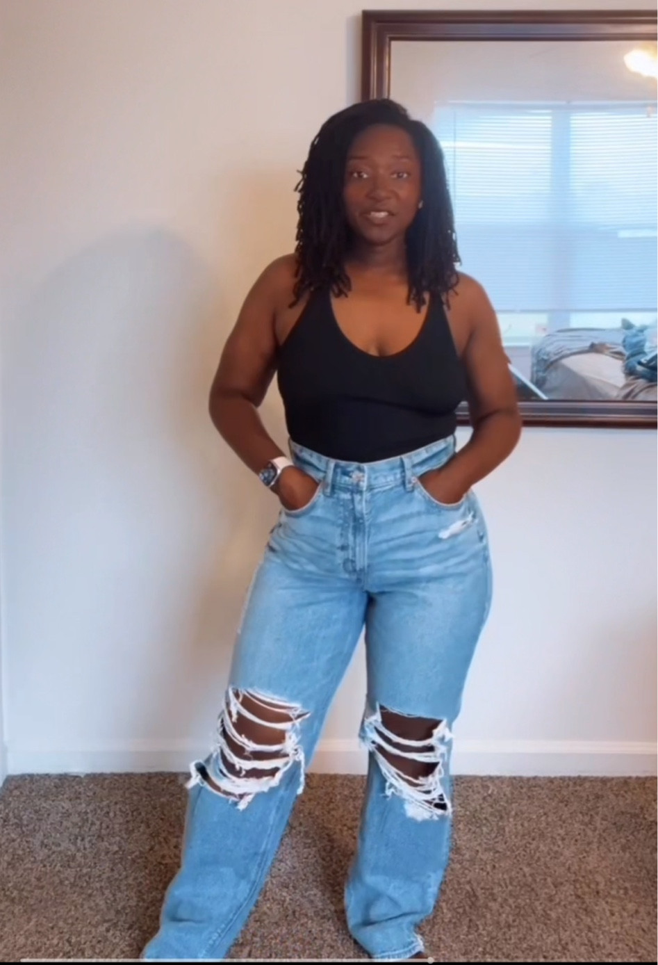 AE Strigid Ripped highest waist baggy straight jean 

#LTKMidsize #LTKSaleAlert