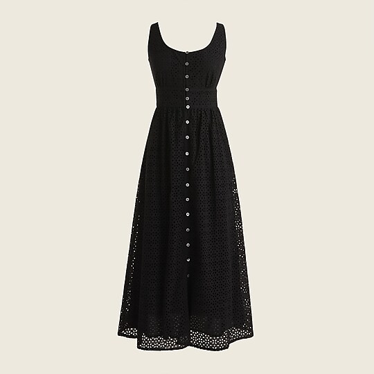 Button-front eyelet dress | J. Crew US
