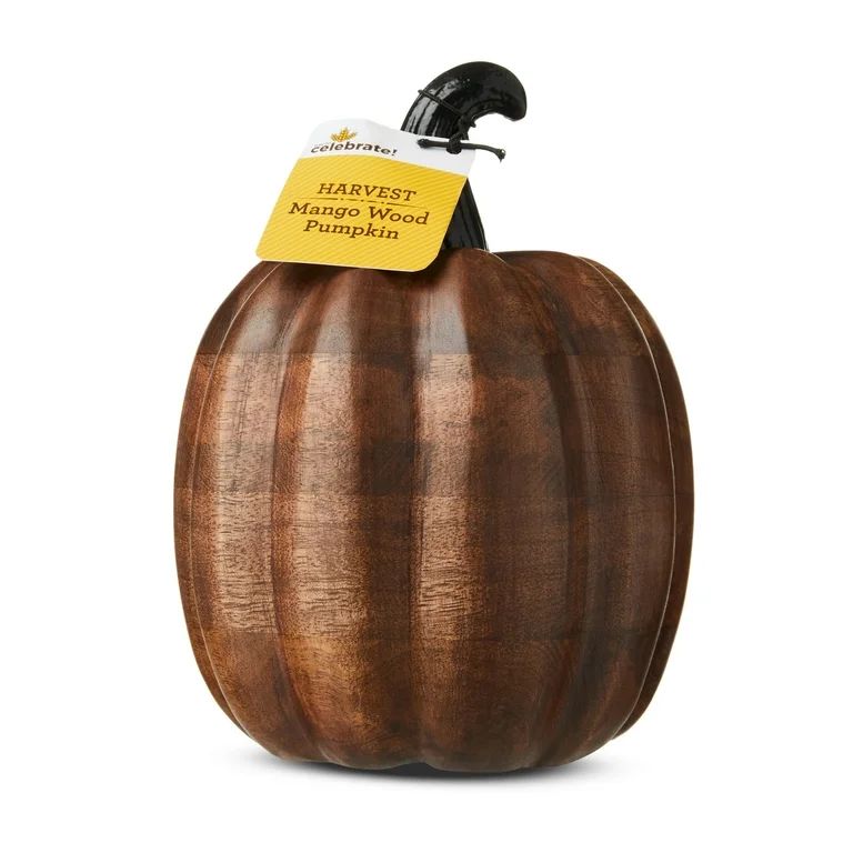 Harvest Mango Wood Pumpkin, by Way To Celebrate | Walmart (US)