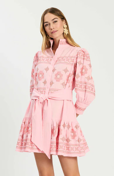 Christy Embroidered Dress - Pale Rosette | tyler boe