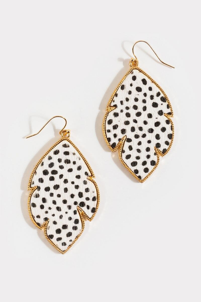 Joyce Leopard Fur Chandelier Earrings | Francesca’s Collections