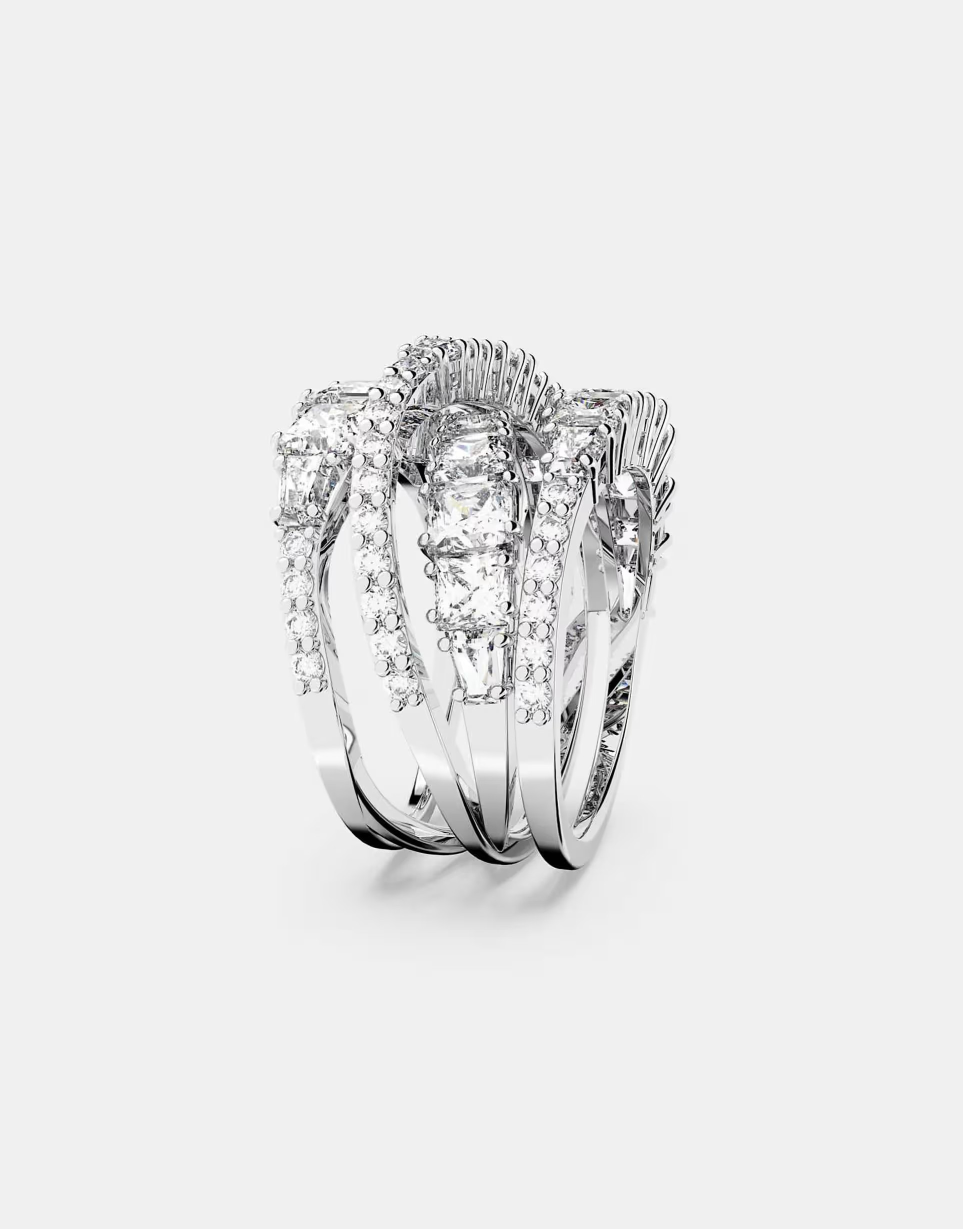 Swarovski Hyperbola mixed cuts ring in silver | ASOS (Global)