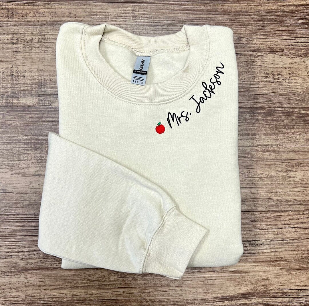 Custom Embroidered Teacher Sweatshirt. Teacher Appreciation Gift, Teacher Shirt, Teacher Christma... | Etsy (US)