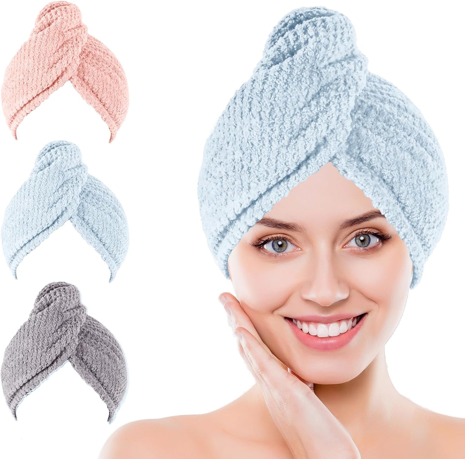Microfiber Hair Towel for Women: Ideal Christmas Stocking Stuffer for Women, Teen Girls, and Chil... | Amazon (US)