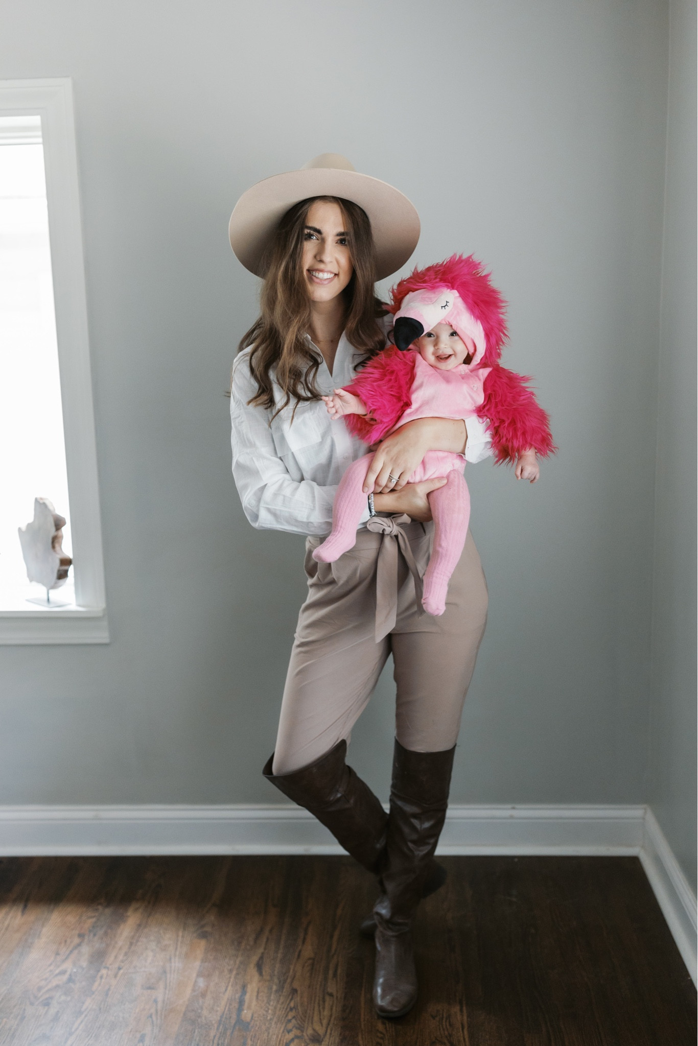 Zoo keeper mom and baby flamingo Halloween costume. Gigi pip hat and pottery barn baby costume 

#LTKHalloween #LTKfamily #LTKkids