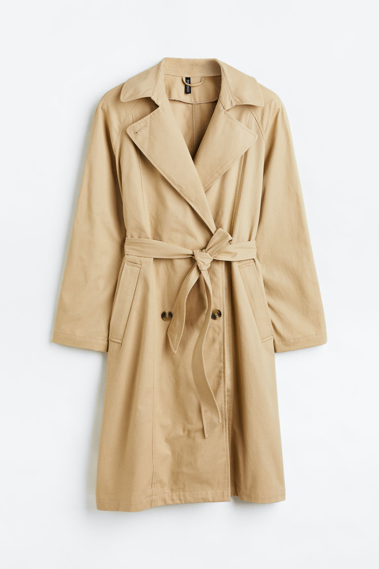 H & M - Cotton Twill Trench Coat - Beige | H&M (US + CA)