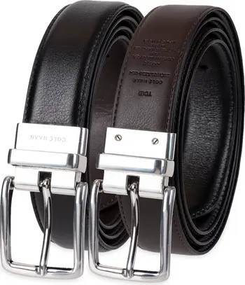 Reversible Feather Edge Leather Belt | Nordstrom