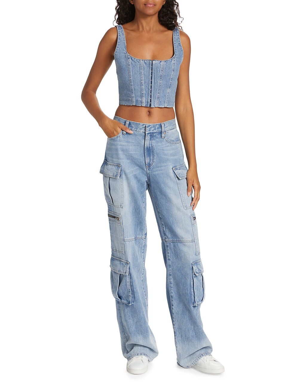 Cay Baggy Denim Cargo Pants | Saks Fifth Avenue