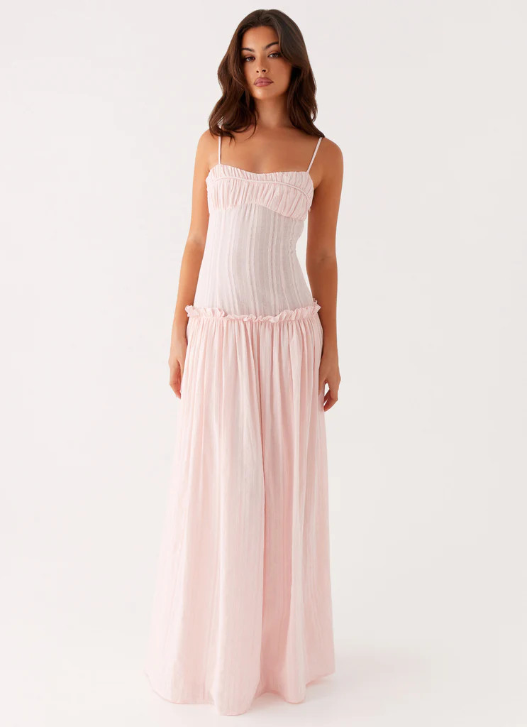 Jacinda Drop Waist Maxi Dress - Pink | Peppermayo (Global)