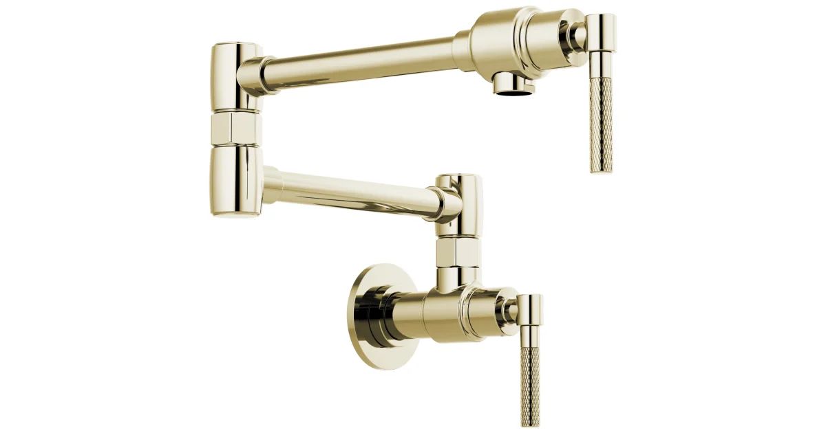 Litze 4 GPM Wall Mounted Double Handle Pot Filler with Knurled Handles - Limited Lifetime Warrant... | Build.com, Inc.