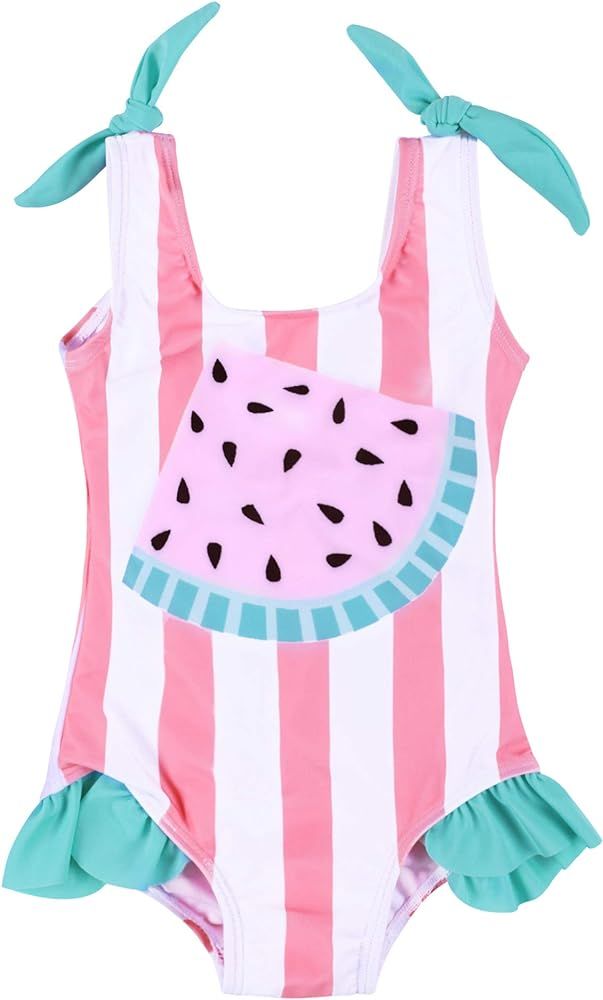 MARZXIN Baby Girls One Piece Swimsuit Toddler Ruffle Bathing Suit Swimwear Beachwear | Amazon (US)