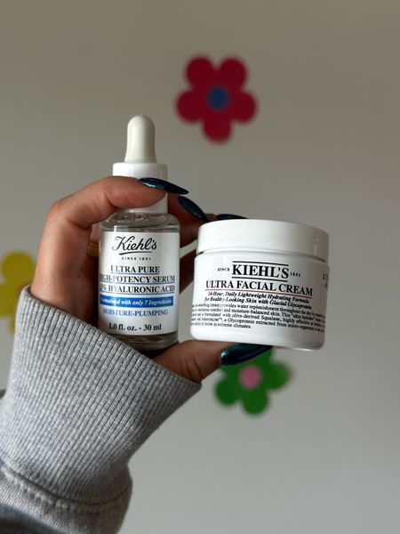 @Kiehls Ultra Face Cream + Hyaluronic Acid Pure Serum ✨🩵 giving the ULTIMATE hydration + Clean at @Sephora ! #KiehlsPartner #KiehlsUS #Ad 