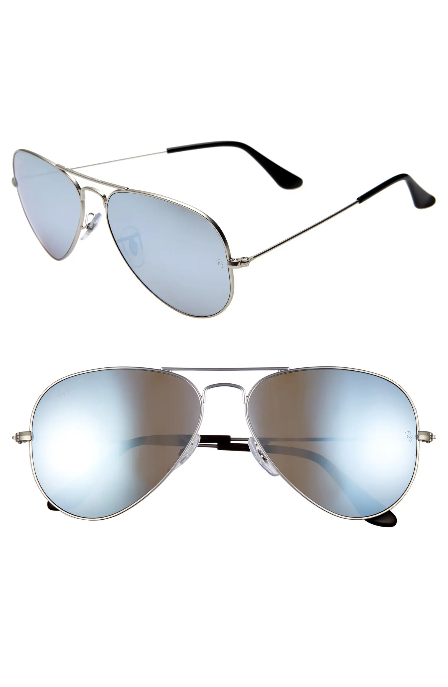 Standard Icons 58mm Mirrored Polarized Aviator Sunglasses | Nordstrom