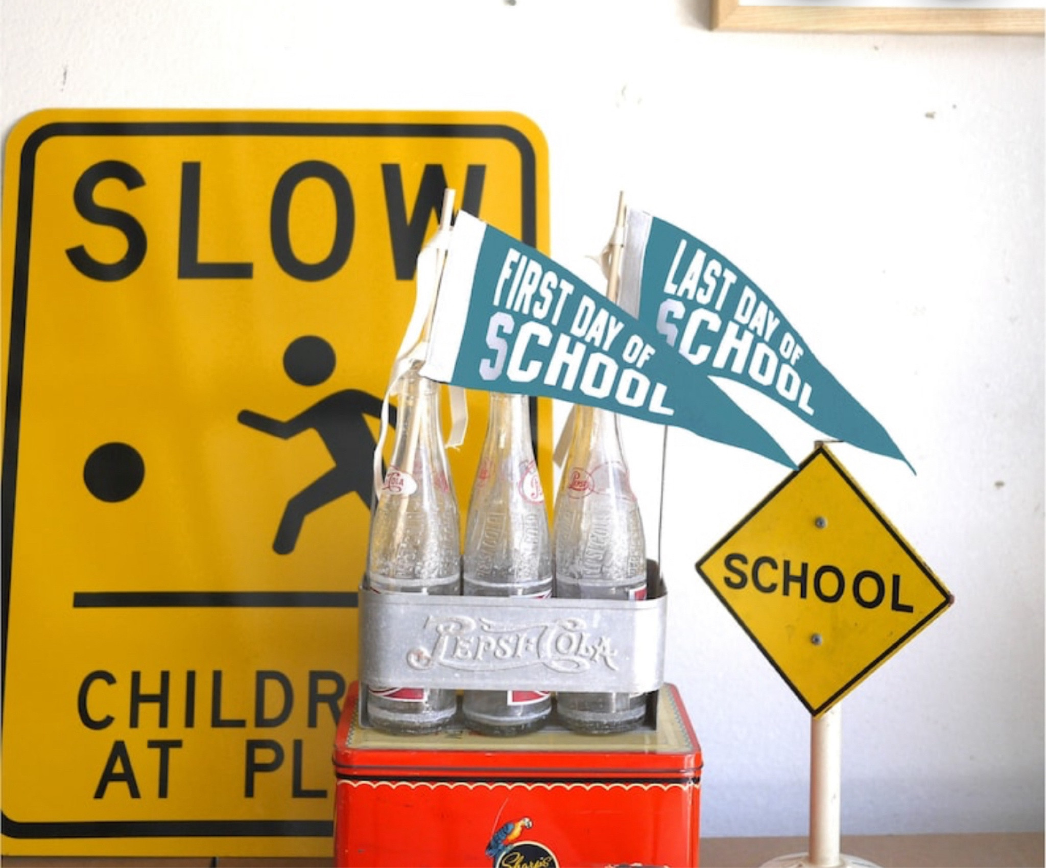 First day of school flag