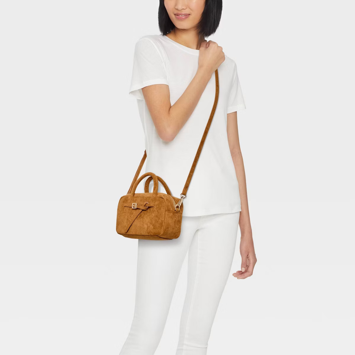 Small Satchel Crossbody Bag - A New Day™ Tan | Target