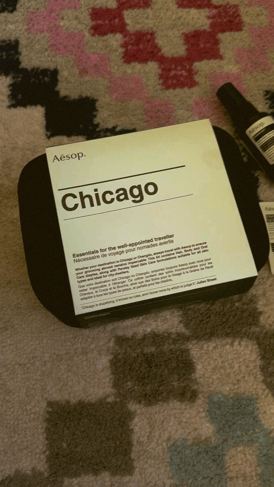 So obsessed with my new self-care routine featuring Aesop's Ginger Flight Therapy, Deodorant, and the Chicago Kit! 

The invigorating scent of ginger in Flight Therapy uplifts my spirits, while the deodorant keeps me fresh all day. 

And let’s talk about the Chicago Kit—perfect for travel and staying glam on-the-go!

#LTKTravel #LTKBeauty #LTKFindsUnder100