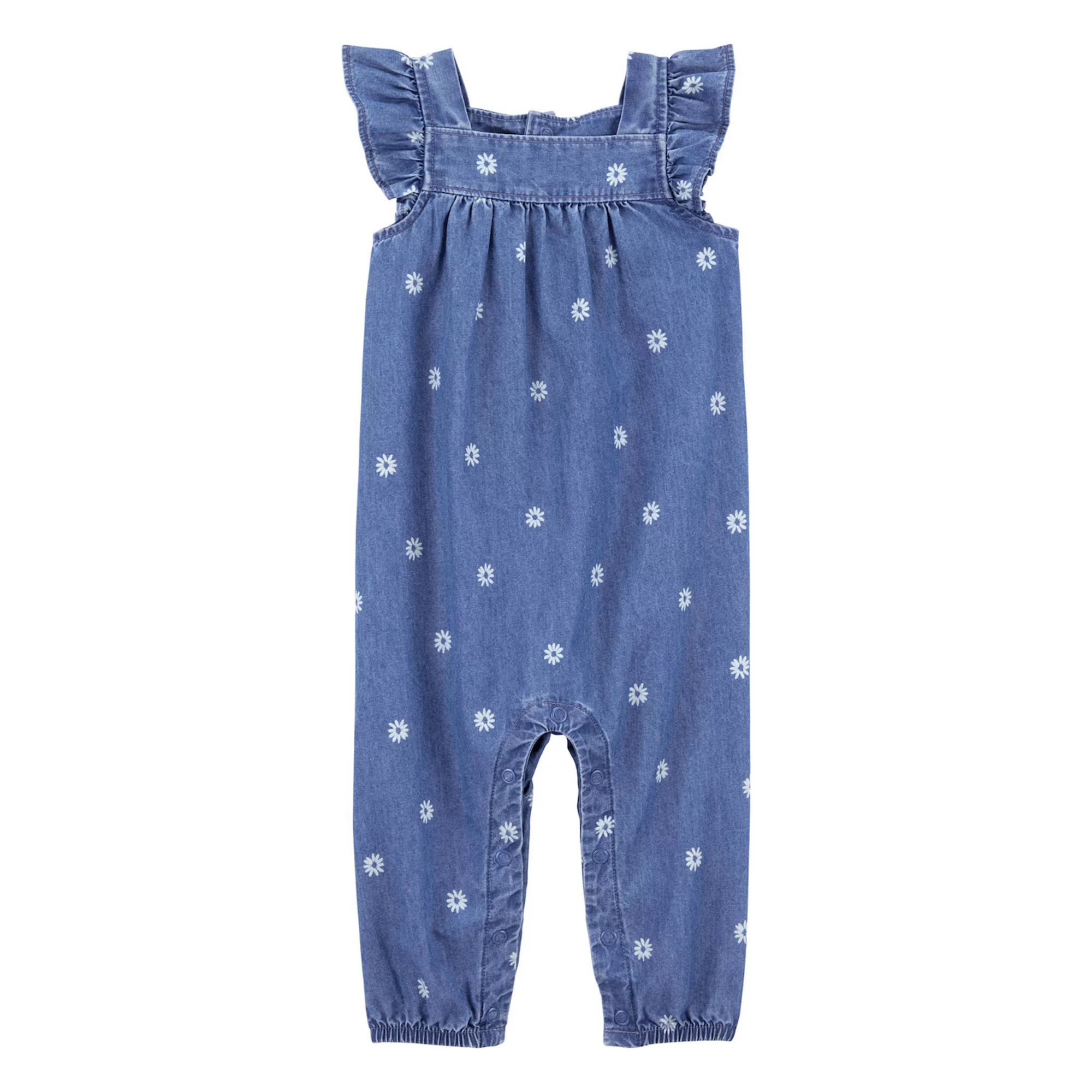 Baby Girls Carter's Daisy Floral Chambray Jumpsuit | Kohl's