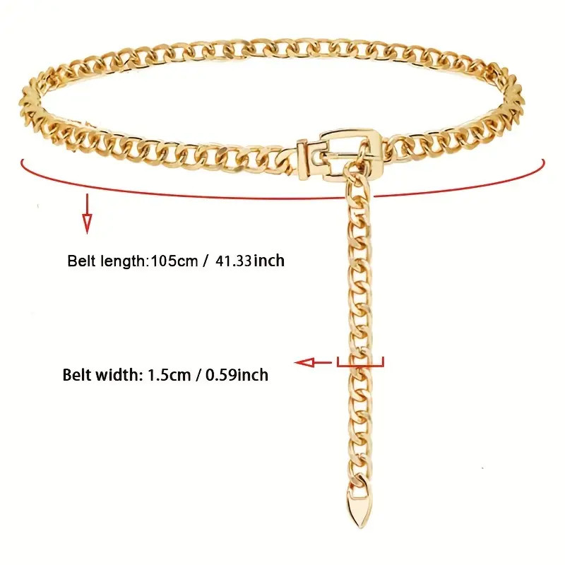 Single Layer Punk Waist Chain Golden Silvery Chain Belt Metal Tassel Waistband Dress Girdle For W... | Temu Affiliate Program