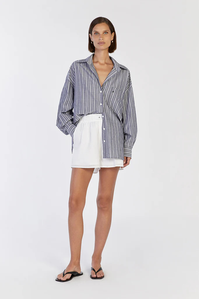 LAIKEN WHITE LINEN SHORT | DISSH