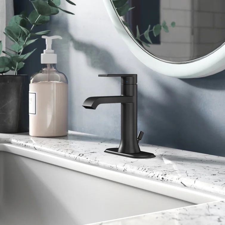 6702BL Genta LX Single Hole Bathroom Faucet with Drain Assembly | Wayfair North America