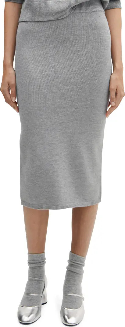 MANGO Rib Midi Sweater Skirt | Nordstrom | Nordstrom
