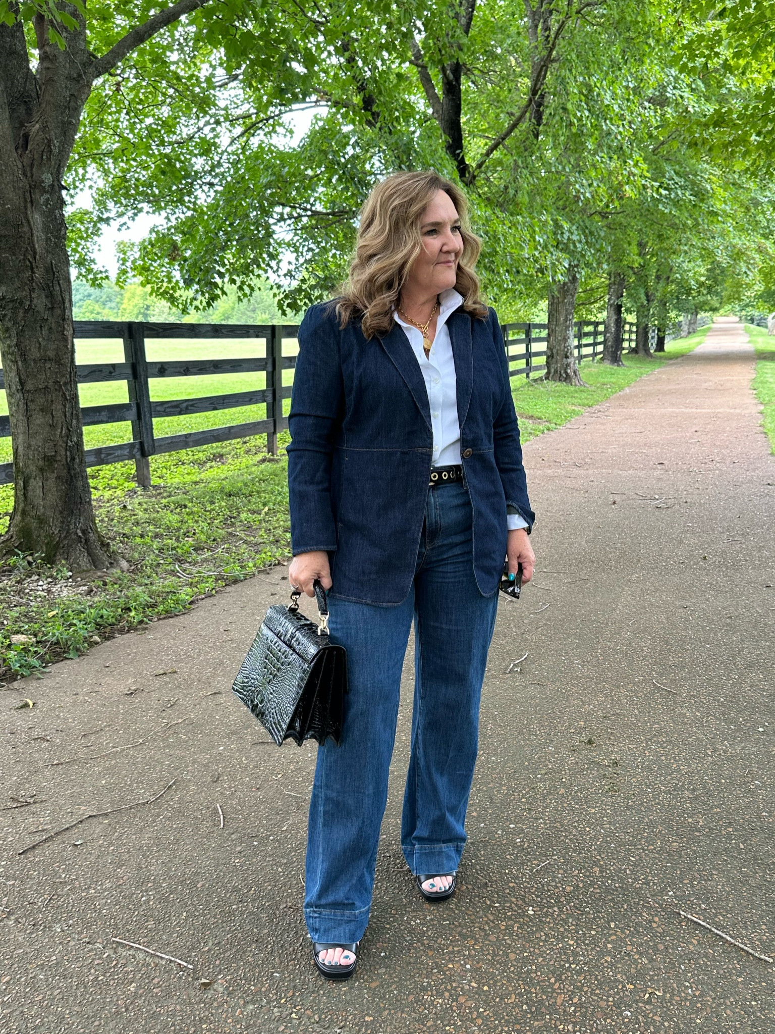 Classic wear now pieces! 

Trouser jeans size 2.0
Denim blazer size 2.0
No iron blouse size 2.5 on saie!

Work fall teacher outfits 

#LTKworkwear #LTKmidsize #LTKover40