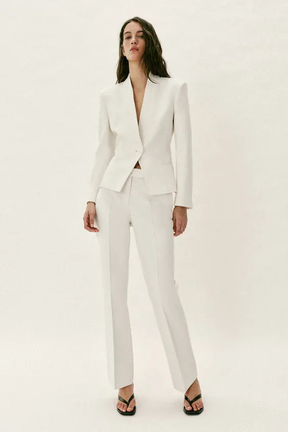 LOW-RISE STRAIGHT-LEG TROUSERS | Zara UK