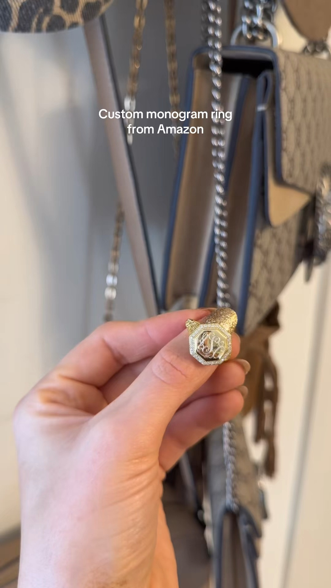 $59 custom monogram amazon ring 