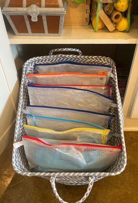 Easy and inexpensive toy storage organization. I use these mesh bags all over my house but especially love them for organizing toys for the kids  

#LTKKids #LTKFamily #LTKHome