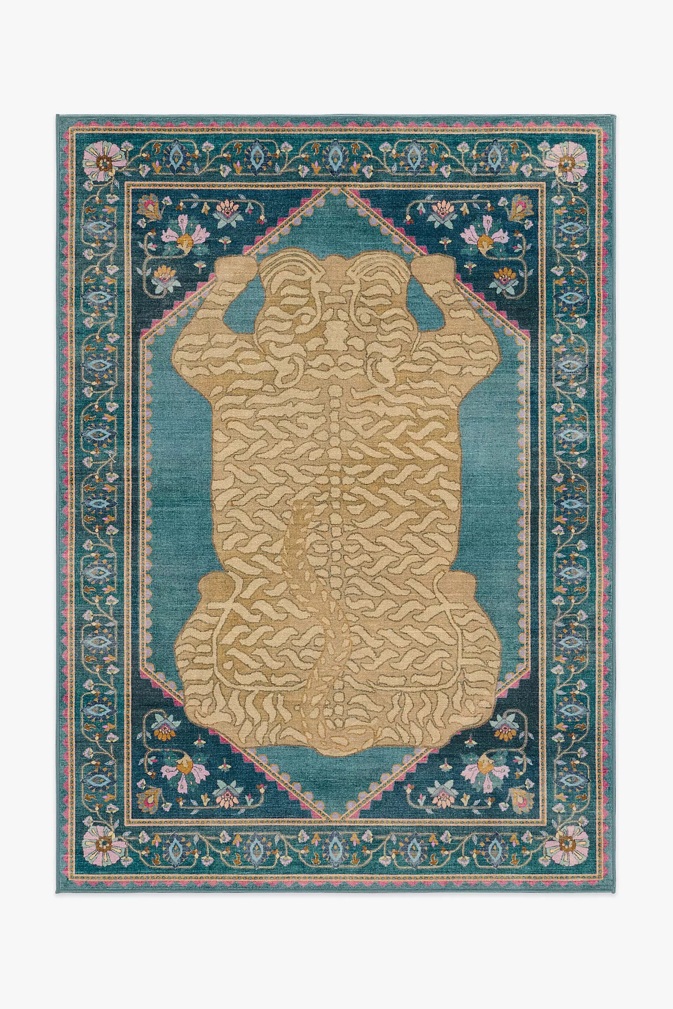 Ruggable Washable Wildcat Persian Border Tigris Rug | Anthropologie (US)