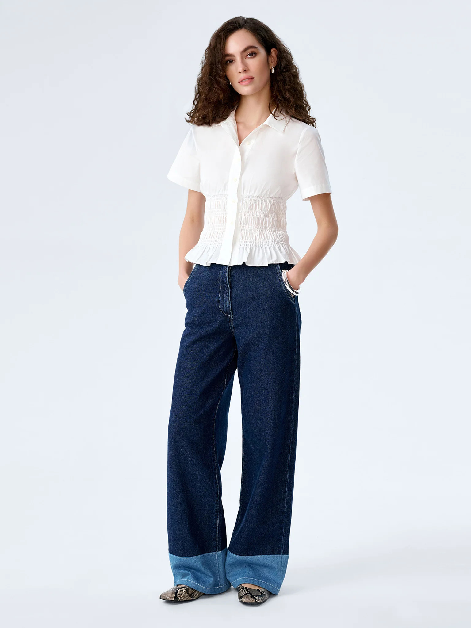 Merida Blouse in White | OMNES UK