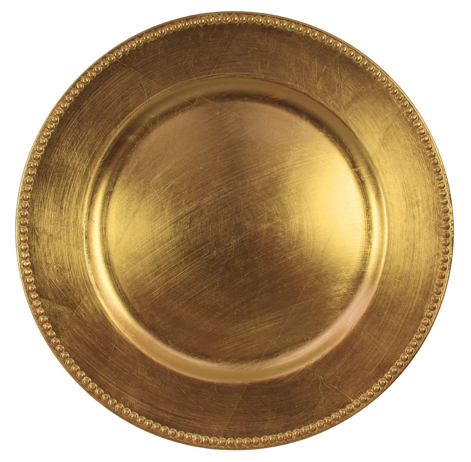 Round Charger Beaded Dinner Plates, Gold 13 inch, Set of 1,2,4,6, or 12 (6) - Walmart.com | Walmart (US)