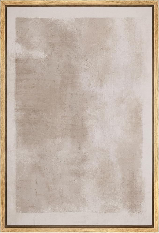 SIGNWIN Framed Canvas Print Wall Art Faded Textured Brown & White Color Blocks Abstract Illustrat... | Amazon (US)