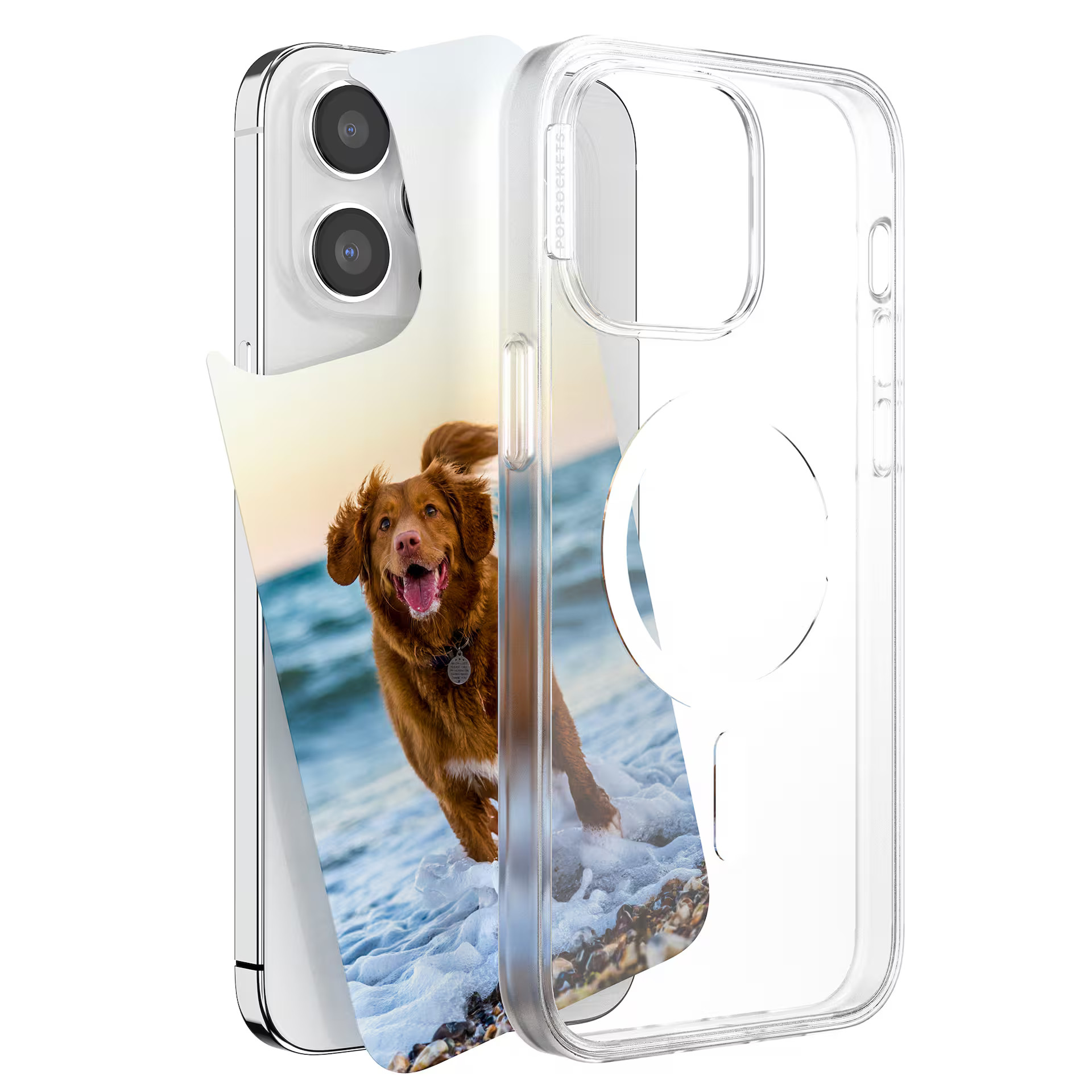 PopSockets MagSafe PopCase for iPhone with Customizable Graphic Case Insert (digital code) Clear ... | Best Buy U.S.