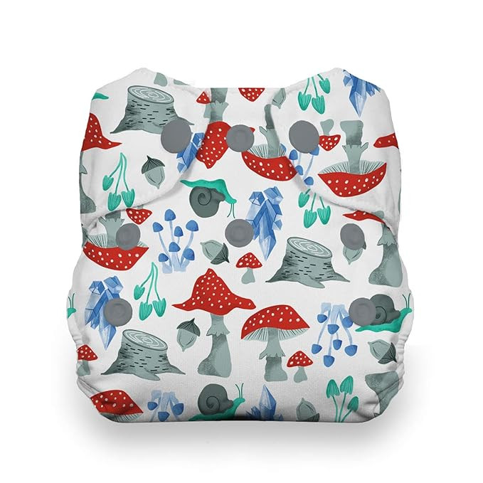 Thirsties Newborn All in One Reusable Cloth Diaper, Snap Closure, Forest Frolic (5-14 lbs) | Amazon (US)