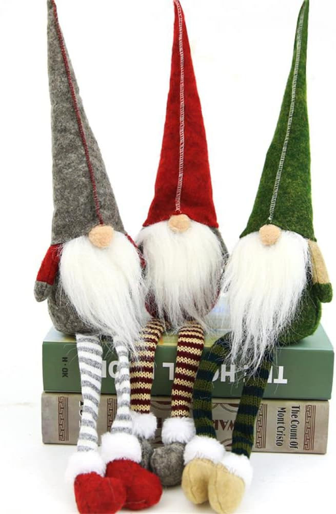 3pcs new Christmas decoration long legs Rudolph doll Christmas children gift hotel mall window decoration | Amazon (US)