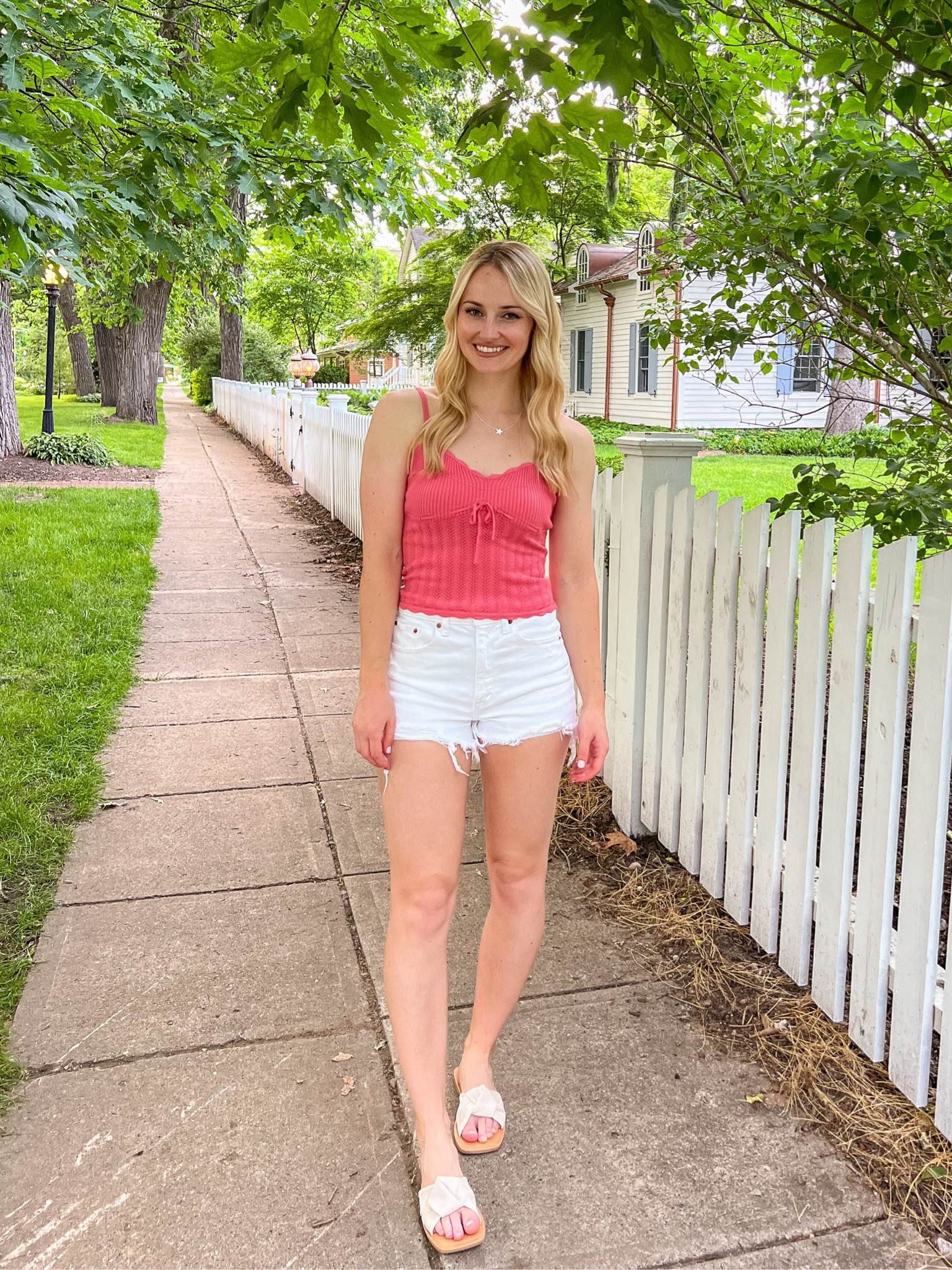 Spring outfit inspo ❤️🩷

Aritzia top, soloist top, knit top, crochet top, spring tops, Abercrombie white shorts, mom shorts, spring tops, 

#LTKFindsUnder100 #LTKSeasonal #LTKStyleTip