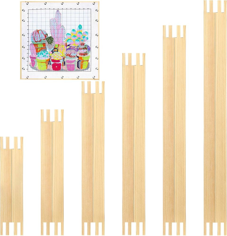Hotop 12 Sets Stretcher Bars for Needlework 6 Sizes Regular Stretcher Bars Wooden Canvas Stretche... | Amazon (US)