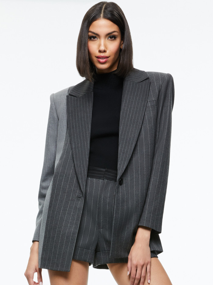 COLLEY NOTCH COLLAR BLAZER | Alice + Olivia