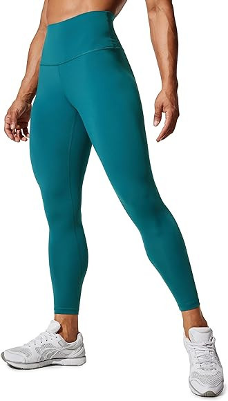CRZ YOGA Women's Hugged Feeling Compression Leggings 25 Inches - Thick High Waisted Tummy Control... | Amazon (US)